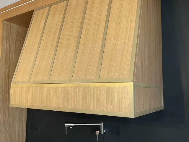 floating wooden custom cabinet